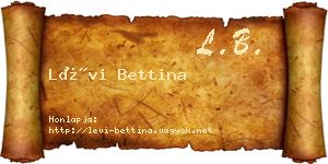 Lévi Bettina névjegykártya